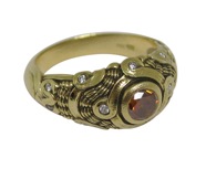 side view orange dia ring