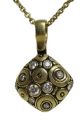 small diamond pillow pendant
