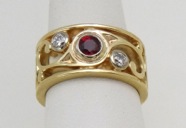 CK ruby,dia ring