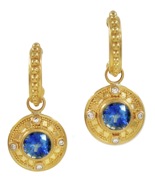 Julie denim sapphire earrs