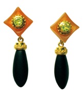 Julie carn-onyx earrings w-dia