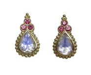 Paula facet moonstone earrs