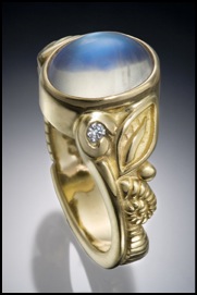 R623_Blue Moonstone, Diamonds